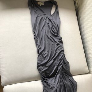 Elizabeth and James racetrack ruched dress.